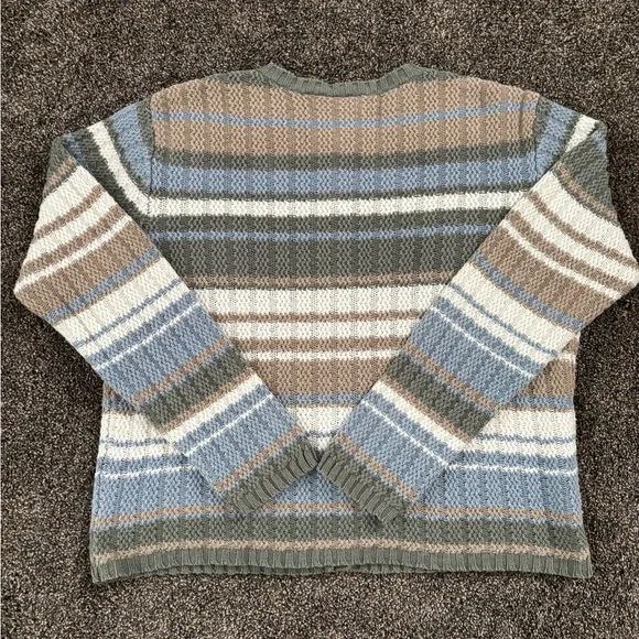 PAUL HARRIS DESIGN Cotton Ramie -size L -VINTAGE Cardigan -FITS LIKE MEDIUM - Picture 2 of 6